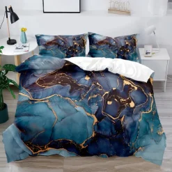3D Bedding Marble Printed print Print Duvet Cover Bedding Sets Comforter Cover with 1 print Print Duvet Cover or Coverlet，2 Pillowcases for Double/Queen/King