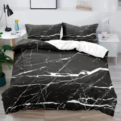3D Bedding Marble Printed print Print Duvet Cover Bedding Sets Comforter Cover with 1 print Print Duvet Cover or Coverlet，2 Pillowcases for Double/Queen/King