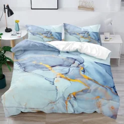 3D Bedding Marble Printed print Print Duvet Cover Bedding Sets Comforter Cover with 1 print Print Duvet Cover or Coverlet，2 Pillowcases for Double/Queen/King