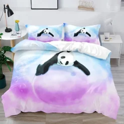 3D Bedding Panda Rabbit print Print Duvet Cover Bedding Sets Comforter Cover with 1 print Print Duvet Cover or Coverlet，2 Pillowcases for Double/Queen/King