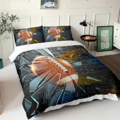 3D Bedding Sports Basketball Baseball print Print Duvet Cover Bedding Sets Comforter Cover with 1 print Print Duvet Cover or Coverlet，2 Pillowcases for Double/Queen/King