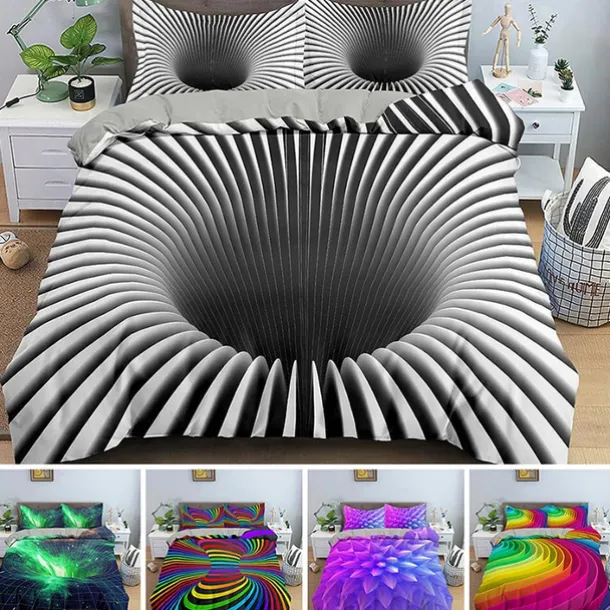 3D Bedding Vortex print Print Duvet Cover Queen King Size Bedding Sets Comforter Cover with 1 print Print Duvet Cover or Coverlet,2 Pillowcases
