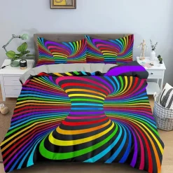 3D Bedding Vortex print Print Duvet Cover Queen King Size Bedding Sets Comforter Cover with 1 print Print Duvet Cover or Coverlet,2 Pillowcases