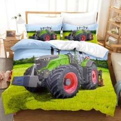 3D Bedding Farm Tractor Print Duvet Cover Bedding Sets Comforter Cover with 1 print Print Duvet Cover or Coverlet，2 Pillowcases for Double/Queen/King