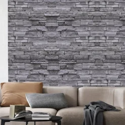 3D Brick Wallpaper Stone Self-Adhesive Peel and Stick Removable Contact Paper Refurbish Apartment Dorm Shop Strange Wall Brick Sticker For Bathroom Decor 17.7''x39.37''