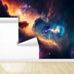 3D Mural Wallpaper Solar System Galaxy Planet Wall Sticker Covering Print Peel and Stick Removable PVC / Vinyl Material Self Adhesive / Adhesive Required Wall Decor Wall Mural for Living Room Bedroom