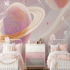 3D Mural Wallpaper Solar System Galaxy Planet Wall Sticker Covering Print Peel and Stick Removable PVC / Vinyl Material Self Adhesive / Adhesive Required Wall Decor Wall Mural for Living Room Bedroom