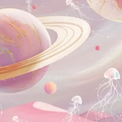 3D Mural Wallpaper Solar System Galaxy Planet Wall Sticker Covering Print Peel and Stick Removable PVC / Vinyl Material Self Adhesive / Adhesive Required Wall Decor Wall Mural for Living Room Bedroom