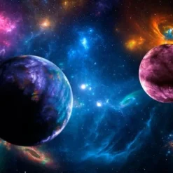 3D Mural Wallpaper Solar System Galaxy Planet Wall Sticker Covering Print Peel and Stick Removable PVC / Vinyl Material Self Adhesive / Adhesive Required Wall Decor Wall Mural for Living Room Bedroom