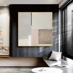 3D Oil painting handmade Beige Wabi Sabi oil painting hand painted Wall Art Black Beige pattle knife Painting Large Black orange oil painting Wall Art Beige Textured Painting for living room Decor