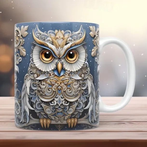 3D Owl Mugs, Funny 3D Animals Mug, Creative Space Design Multi-Purpose Mugs, Animals Lovers Coffee Mug, Cute Mug Ceramic Coffee Mugs, Cool Birthday Christmas Gifts for Women and Men