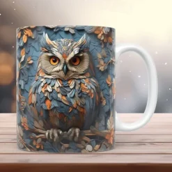 3D Owl Mugs, Funny 3D Animals Mug, Creative Space Design Multi-Purpose Mugs, Animals Lovers Coffee Mug, Cute Mug Ceramic Coffee Mugs, Cool Birthday Christmas Gifts for Women and Men