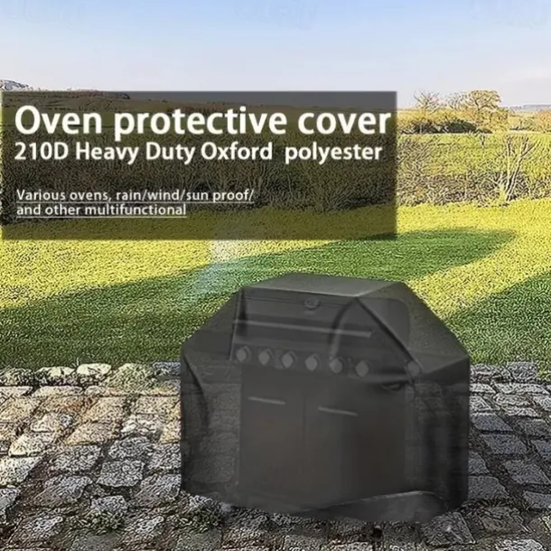 210D Oxford Cloth Barbecue Cover, Patio Furniture Set Covers, Waterproof Outdoor Grill Cover, Outdoor Cooking Tools & Accessories