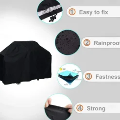 210D Oxford Cloth Barbecue Cover, Patio Furniture Set Covers, Waterproof Outdoor Grill Cover, Outdoor Cooking Tools & Accessories