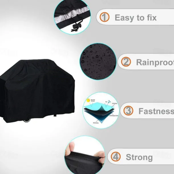 210D Oxford Cloth Barbecue Cover, Patio Furniture Set Covers, Waterproof Outdoor Grill Cover, Outdoor Cooking Tools & Accessories