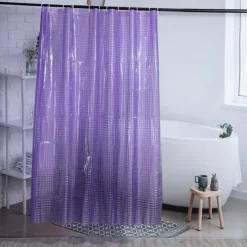 3D PEVA Shower Curtain Liner Waterproof 180x180cm 70
