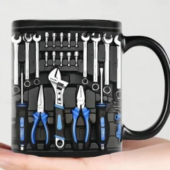 3D Print Mechanic Toolbox Set Mug, Ceramic Coffee Mug, Mechanic Toolbox Print Cup,Gifts for Men