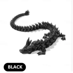 3D Printed Crystal Dragon Gem Dragon 3D Articulated Dragon Toys Rotatable and Dragon Chinese Flexible Realistic Ornament