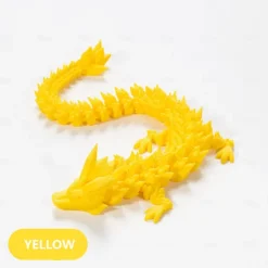 3D Printed Crystal Dragon Gem Dragon 3D Articulated Dragon Toys Rotatable and Dragon Chinese Flexible Realistic Ornament