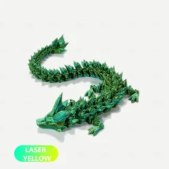 3D Printed Crystal Dragon Gem Dragon 3D Articulated Dragon Toys Rotatable and Dragon Chinese Flexible Realistic Ornament