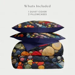 3D Quilt Art Pattern Duvet Cover Set Ducvet Cover Set Soft 3-Piece Luxury Cotton Bedding Set Home Decor Gift King Queen Duvet Cover