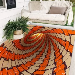 3D Vortex Door Mat Anti-Slip Non Skid Outdoor Rug Floor Mat Area Rug Front Door Livingroom Bedroom 1pc