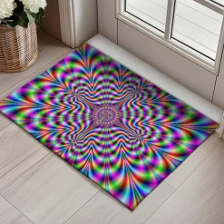 3D Vortex Doormat Kitchen Mat Floor Mat Non-Slip Area Rug Oil Proof Rug Indoor Outdoor Mat Bedroom Decor Bathroom Mat Entrance Rug Optical Illusion