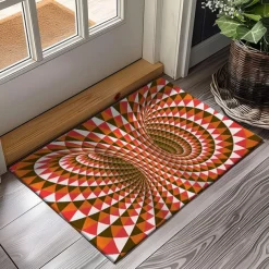 3D Vortex Doormat Kitchen Mat Floor Mat Non-Slip Area Rug Oil Proof Rug Indoor Outdoor Mat Bedroom Decor Bathroom Mat Entrance Rug Optical Illusion