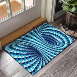 3D Vortex Doormat Kitchen Mat Floor Mat Non-Slip Area Rug Oil Proof Rug Indoor Outdoor Mat Bedroom Decor Bathroom Mat Entrance Rug Optical Illusion