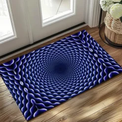 3D Vortex Doormat Kitchen Mat Floor Mat Non-Slip Area Rug Oil Proof Rug Indoor Outdoor Mat Bedroom Decor Bathroom Mat Entrance Rug Optical Illusion