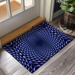 3D Vortex Doormat Kitchen Mat Floor Mat Non-Slip Area Rug Oil Proof Rug Indoor Outdoor Mat Bedroom Decor Bathroom Mat Entrance Rug Optical Illusion