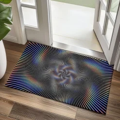 3D Vortex Doormat Kitchen Mat Floor Mat Non-Slip Area Rug Oil Proof Rug Indoor Outdoor Mat Bedroom Decor Bathroom Mat Entrance Rug Optical Illusion