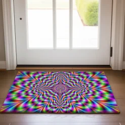 3D Vortex Doormat Kitchen Mat Floor Mat Non-Slip Area Rug Oil Proof Rug Indoor Outdoor Mat Bedroom Decor Bathroom Mat Entrance Rug Optical Illusion