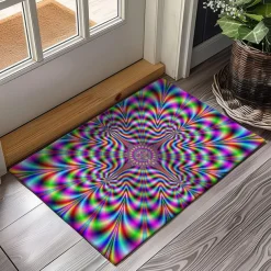 3D Vortex Doormat Kitchen Mat Floor Mat Non-Slip Area Rug Oil Proof Rug Indoor Outdoor Mat Bedroom Decor Bathroom Mat Entrance Rug Optical Illusion