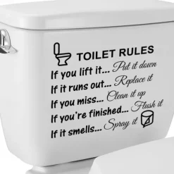 3D Wall Stickers Bedroom / Toilet, Removable PVC Home Decoration Wall Decal 1pc