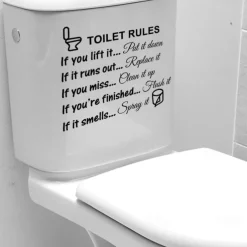 3D Wall Stickers Bedroom / Toilet, Removable PVC Home Decoration Wall Decal 1pc