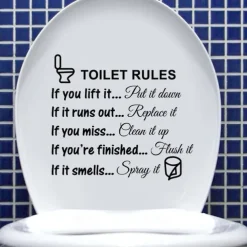 3D Wall Stickers Bedroom / Toilet, Removable PVC Home Decoration Wall Decal 1pc