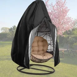 210D Waterproof Outdoor Chair Covers with Zipper, Durable Large Outdoor Chair Cover, Waterproof Windproof Anti-UV for Outdoor Swing Chair