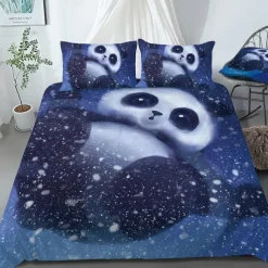 3D Wolf Print Duvet Cover Bedding Sets Comforter Cover with 1 Duvet Cover or Coverlet，1Sheet，2 Pillowcases for Double/Queen/King(1 Pillowcase for Twin/Single)