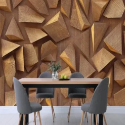 3D Wood Mural Wallpaper Wall Sticker Covering Print Peel and Stick PVC / Vinyl Material Self Adhesive / Adhesive Required Wall Decor Wall Mural for Living Room Bedroom