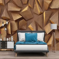 3D Wood Mural Wallpaper Wall Sticker Covering Print Peel and Stick PVC / Vinyl Material Self Adhesive / Adhesive Required Wall Decor Wall Mural for Living Room Bedroom