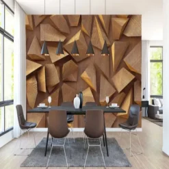 3D Wood Mural Wallpaper Wall Sticker Covering Print Peel and Stick PVC / Vinyl Material Self Adhesive / Adhesive Required Wall Decor Wall Mural for Living Room Bedroom