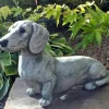 Dachshund Statue Garden Decor Memorial Dog Figurines Puppy Lying Down Decor Garden Decoration Diy Accessories Home Decor