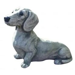 Dachshund Statue Garden Decor Memorial Dog Figurines Puppy Lying Down Decor Garden Decoration Diy Accessories Home Decor