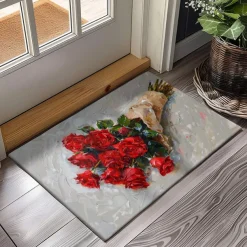 Daisy Flowers Doormat Kitchen Mat Floor Mat Non-Slip Area Rug Oil Proof Rug Indoor Outdoor Mat Bedroom Decor Bathroom Mat Entrance Rug