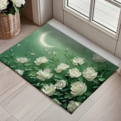 Daisy Flowers Doormat Kitchen Mat Floor Mat Non-Slip Area Rug Oil Proof Rug Indoor Outdoor Mat Bedroom Decor Bathroom Mat Entrance Rug