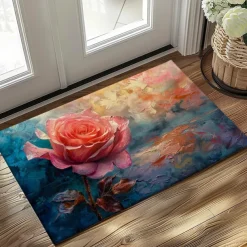 Daisy Flowers Doormat Kitchen Mat Floor Mat Non-Slip Area Rug Oil Proof Rug Indoor Outdoor Mat Bedroom Decor Bathroom Mat Entrance Rug