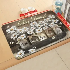Daisy Kitchen Rugs Anti Slip Door Mats for Kitchen Floor Kitchen Rugs and Mats Non Skid Waterproof Kitchen Runner Comfort Standing Mat