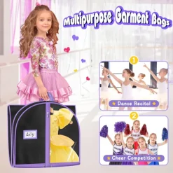 Dance Garment Bags for Dancers with 4 Pockets Garment Bags for Dance Costumes 40