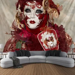 Day of the Dead Tapestry Banners Wall Hangings Skeleton Mexico Dark Punk Gothic Style Party Dorm Shooting Backgrounds Decorations Wall Door Background